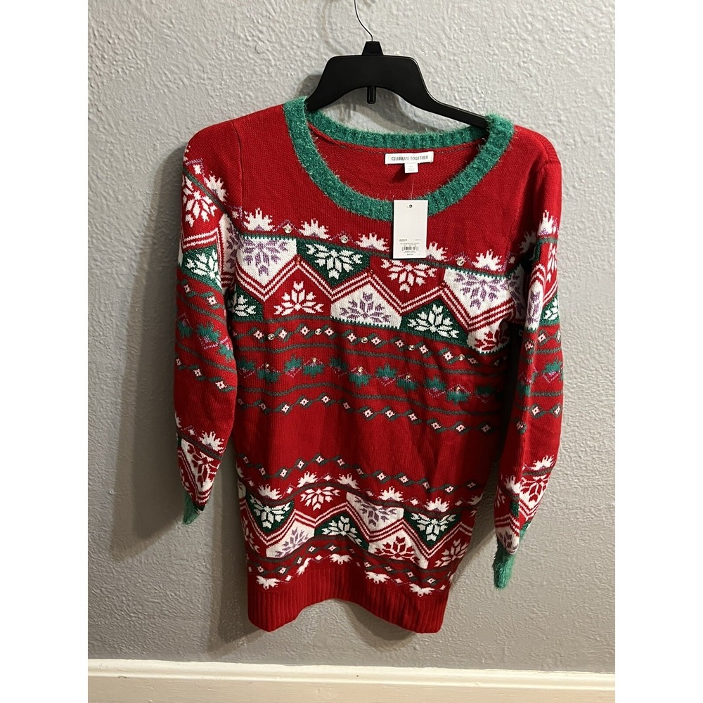 Celebrate Together Christmas Sweater‎ Tunic Size XL Womens